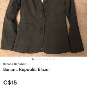 Banana Republic Women's Dark Gray Blazer
